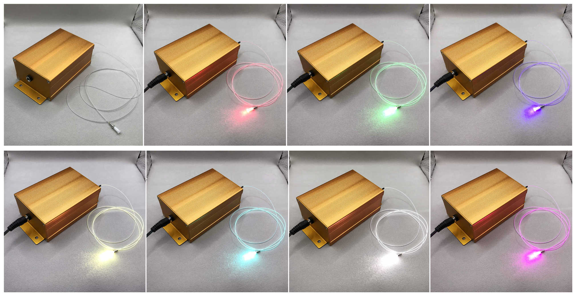 Modulo laser accoppiato a fibra RGB 60mW 12V Bluetooth Control Connettore FC per fibra a diffusione luminosa Corning Fibrance